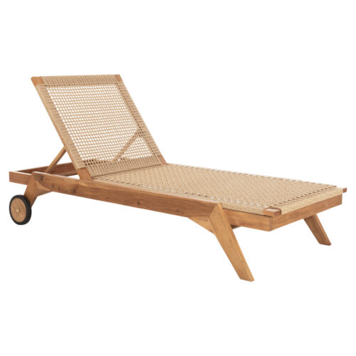 ΞΑΠΛΩΣΤΡΑ ΚΙΚΙ HM6359 TEAK ΞΥΛΟ ΚΑΙ ΣΧΟΙΝΙ P.E. ΣΕ ΠΛΕΞΗ 200x80x99Υεκ. (x1)